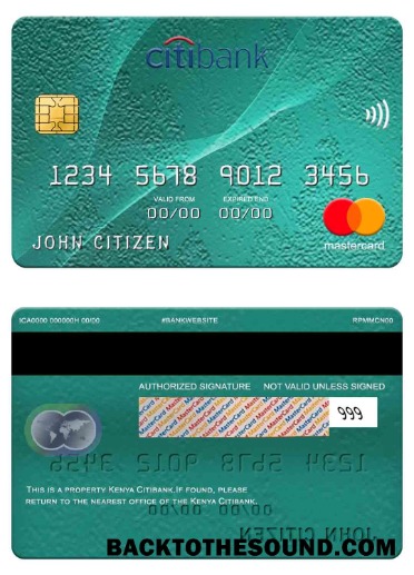 Λήψη Κένυα Citibank Mastercard Δείγμα πρότυπο
