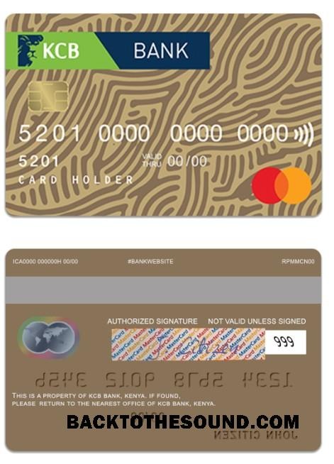 Λήψη Κένυα KCB Τράπεζα gold Mastercard Δείγμα προεπισκόπηση