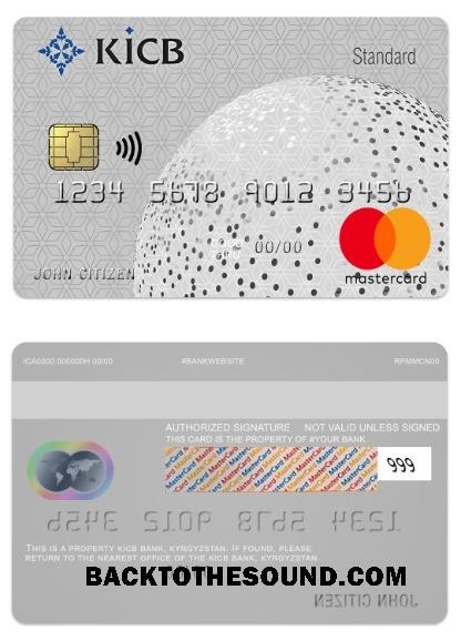 Λήψη Κιργιζία KICB Τράπεζα standart Mastercard Δείγμα δείγμα