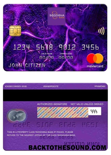 Λήψη Λάος Indochina Τράπεζα Mastercard Δείγμα πρότυπο