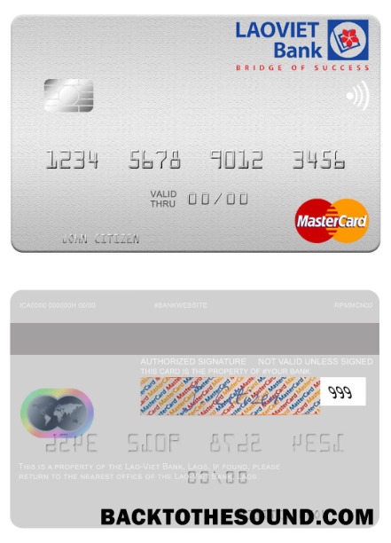 Λήψη Λάος Lao Viet Τράπεζα Mastercard Δείγμα προεπισκόπηση