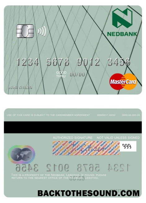 Λήψη Λεσότο Nedbank Mastercard Δείγμα πρότυπο