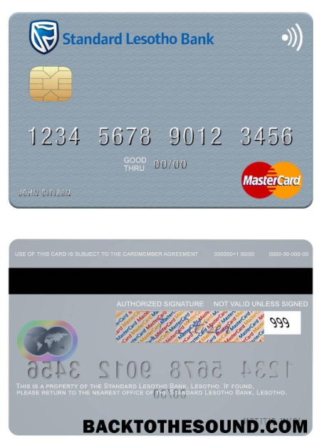 Λήψη Λεσότο στάνταρ Λεσότο Τράπεζα Mastercard Δείγμα προσχέδιο