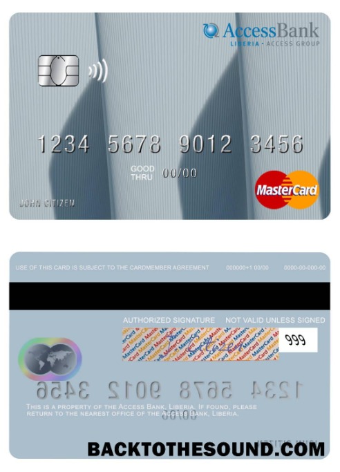 Λήψη Λιβερία πρόσβαση Τράπεζα Mastercard Δείγμα πρότυπο