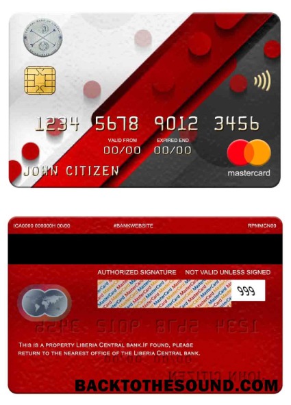 Λήψη Λιβερία Central Τράπεζα Mastercard Δείγμα πρότυπο