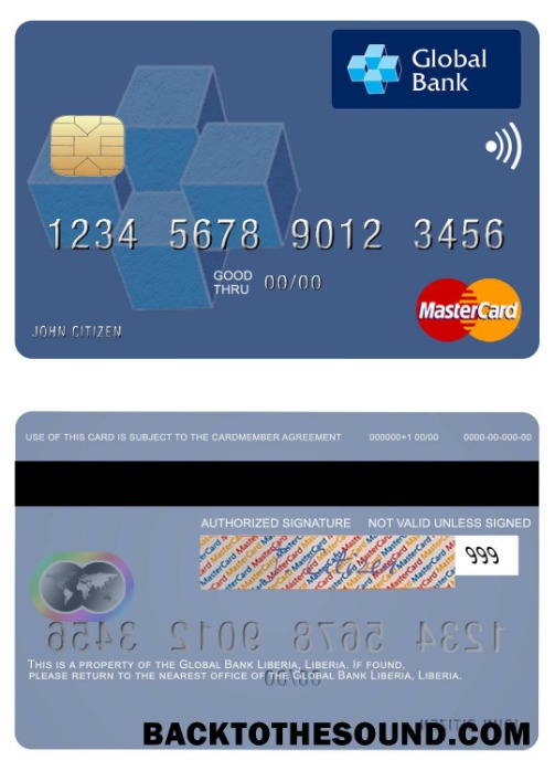 Λήψη Λιβερία Global Τράπεζα Λιβερία Mastercard Δείγμα προσχέδιο