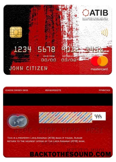 Λήψη Λιβύη Assaray (ATIB) Τράπεζα Mastercard Δείγμα προεπισκόπηση