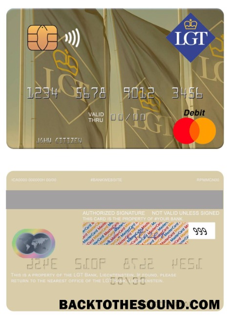 Λήψη Λιχτενστάιν LGT Τράπεζα Mastercard Δείγμα προεπισκόπηση