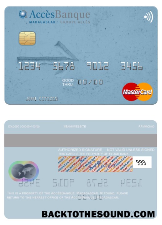 Λήψη Μαδαγασκάρη AccèsBanque Mastercard Δείγμα δείγμα