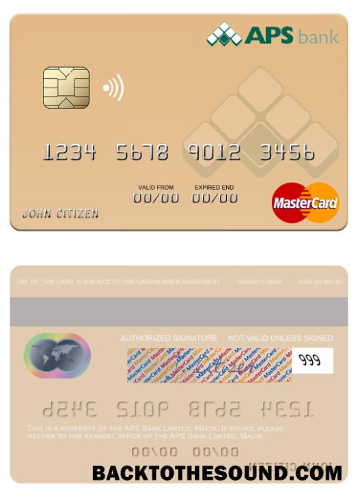 Λήψη Μάλτα APS Τράπεζα Limited Mastercard Δείγμα σχεδιασμό