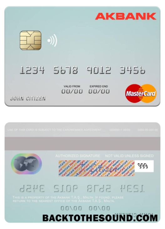 Λήψη Μάλτα Akbank T.A.Ş. Mastercard Δείγμα προεπισκόπηση
