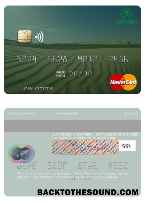 Λήψη Μαυριτανία Chinguitty Τράπεζα Mastercard Δείγμα προεπισκόπηση