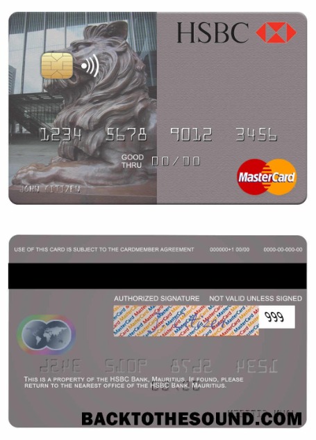 Λήψη Μαυρίκιος HSBC Τράπεζα Mastercard Δείγμα σχεδιασμό