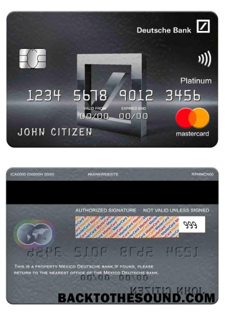 Λήψη Μεξικό Deutsche Τράπεζα Mastercard platinum Δείγμα προσχέδιο