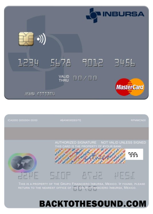 Λήψη Μεξικό Grupo Financiero Inbursa Mastercard Δείγμα προεπισκόπηση