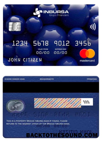 Λήψη Μεξικό Inbursa Τράπεζα Mastercard Δείγμα δείγμα