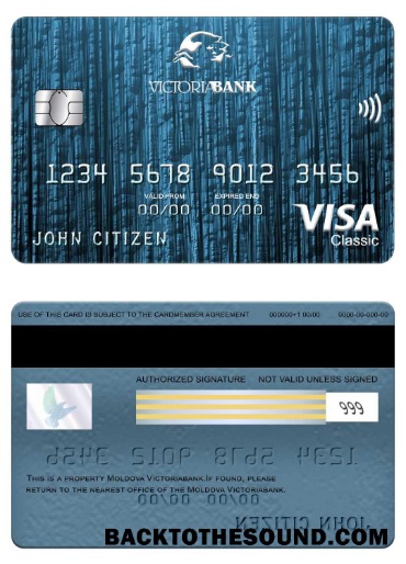 Λήψη Μολδαβία Victoriabank Βίζα classic Κάρτα Δείγμα προεπισκόπηση