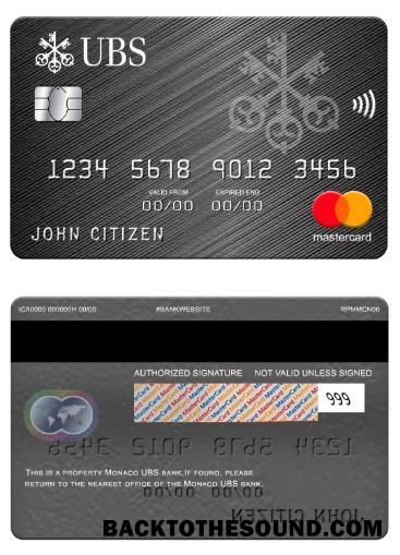 Λήψη Μονακό UBS Τράπεζα Mastercard Δείγμα δείγμα