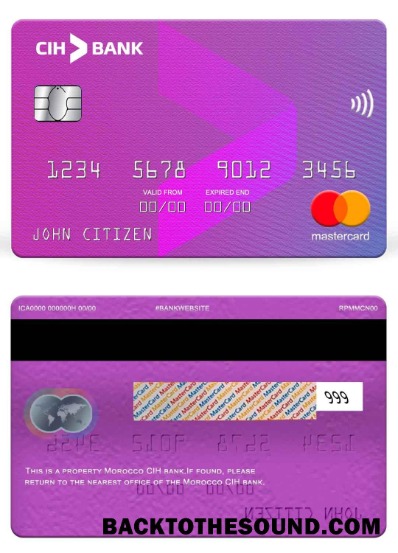 Λήψη Μαρόκο CIH Τράπεζα Mastercard Δείγμα δείγμα