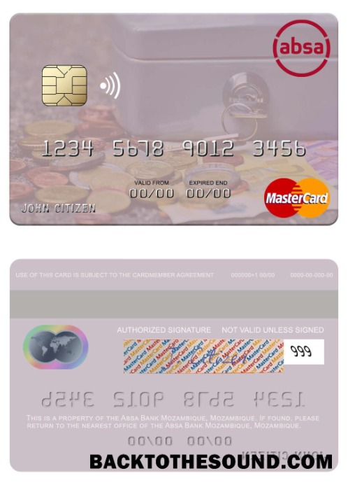 Λήψη Μοζαμβίκη Absa Τράπεζα Μοζαμβίκη Mastercard Δείγμα πρότυπο