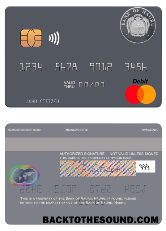 Λήψη Ναούρου Τράπεζα of Ναούρου Mastercard Δείγμα σχεδιασμό