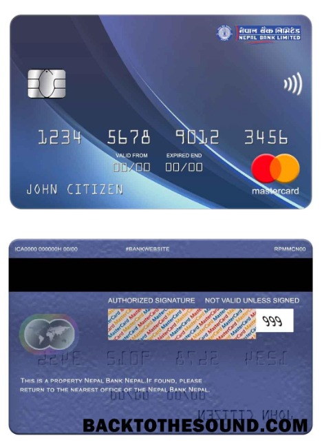 Λήψη Νεπάλ Τράπεζα Νεπάλ Mastercard Δείγμα σχεδιασμό