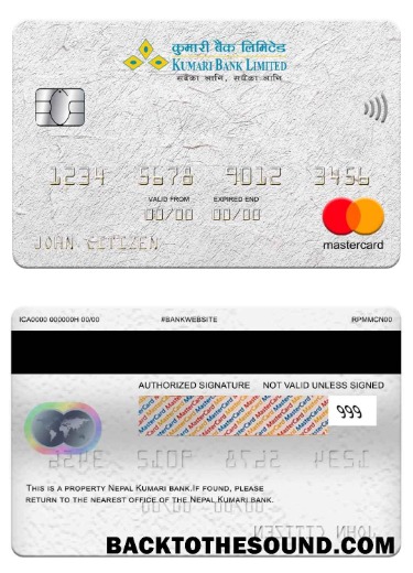 Λήψη Νεπάλ Kumari Τράπεζα Mastercard Δείγμα δείγμα