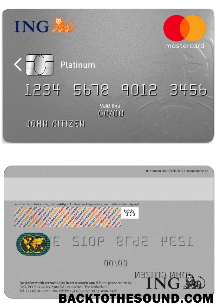 Λήψη Ολλανδία ING Mastercard Δείγμα δείγμα