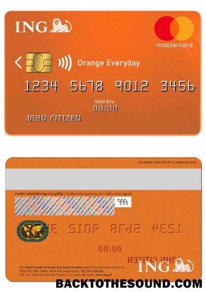 Λήψη Ολλανδία ING Orange Mastercard Δείγμα προεπισκόπηση