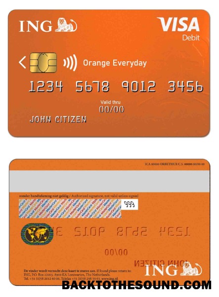 Λήψη Ολλανδία ING Orange Βίζα Δείγμα πρότυπο