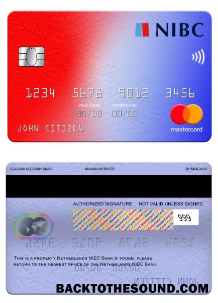Λήψη Ολλανδία NIBC Τράπεζα Mastercard Δείγμα σχεδιασμό