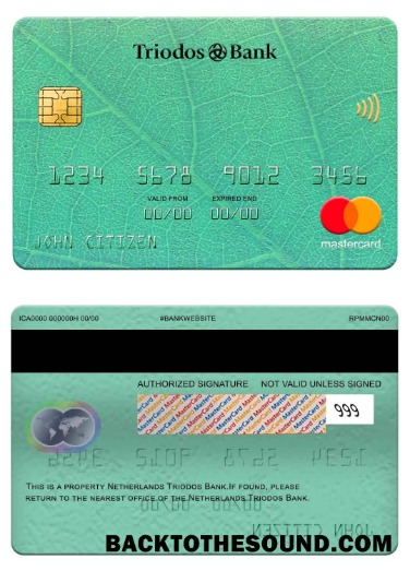 Λήψη Ολλανδία Triodos Τράπεζα Mastercard Δείγμα προεπισκόπηση