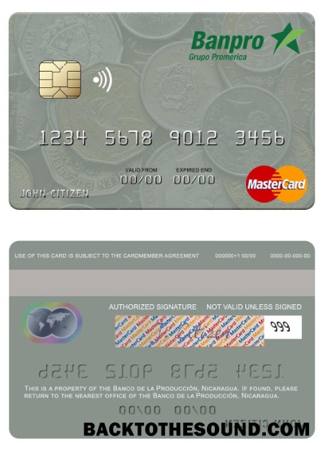Λήψη Νικαράγουα Banco de la Producción Mastercard Δείγμα δείγμα
