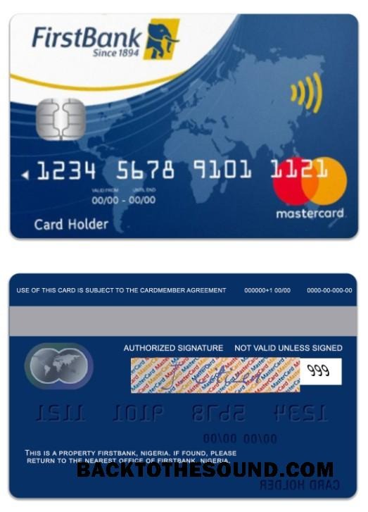 Λήψη Νιγηρία FirstBank Mastercard Δείγμα προσχέδιο