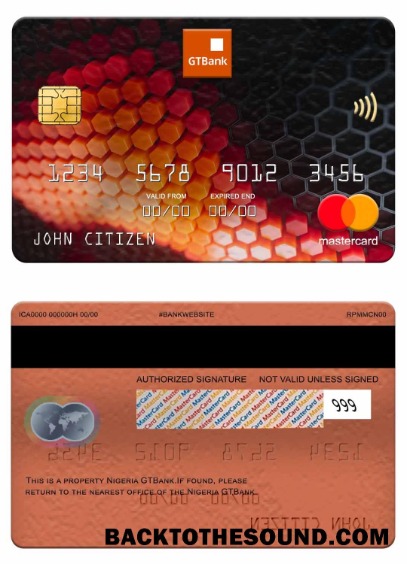 Λήψη Νιγηρία GTBank Mastercard Δείγμα σχεδιασμό