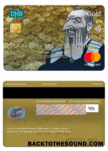 Λήψη Νορβηγία DNB Τράπεζα Mastercard gold Δείγμα σχεδιασμό