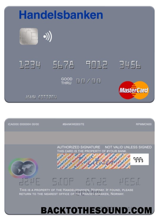 Λήψη Νορβηγία Handelsbanken Mastercard Δείγμα προσχέδιο