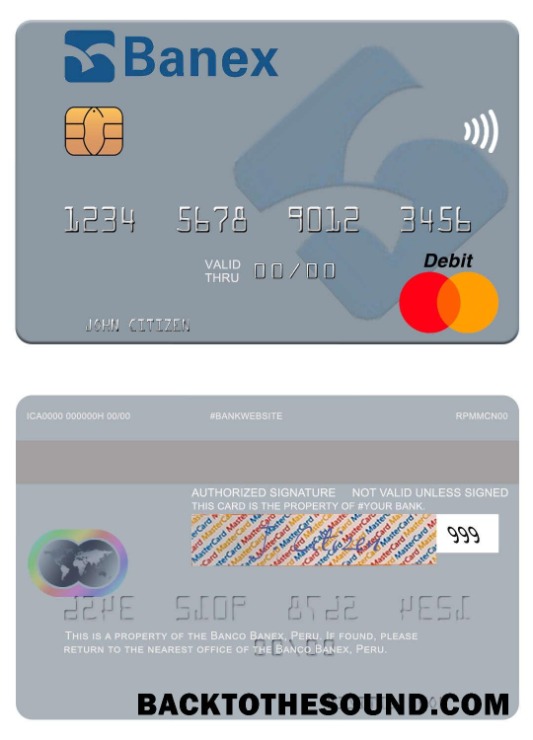 Λήψη Περού Banco Banex Mastercard Δείγμα προεπισκόπηση
