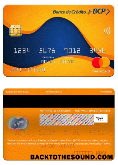Λήψη Περού Banco de Credito del Περού (BCP) Τράπεζα Mastercard Δείγμα σχεδιασμό
