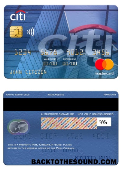 Λήψη Περού Citibank Mastercard Δείγμα προεπισκόπηση