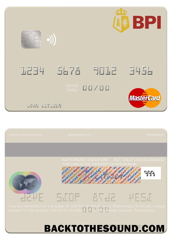 Λήψη Φιλιππίνες Τράπεζα of the Philippine Islands Mastercard Δείγμα προεπισκόπηση