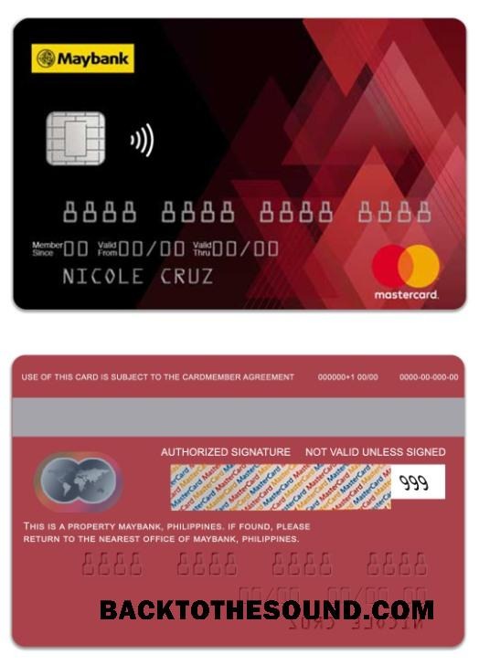 Λήψη Φιλιππίνες MayBank στάνταρ Mastercard Δείγμα σχεδιασμό