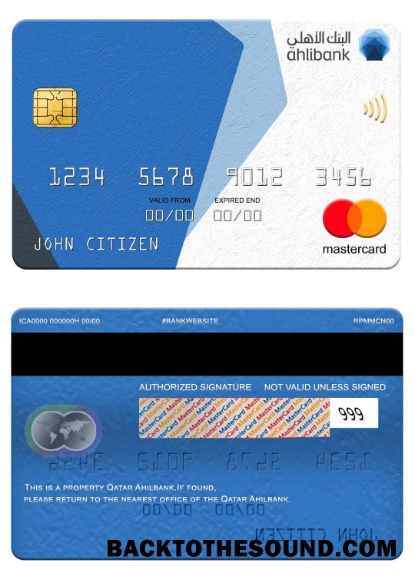 Λήψη Κατάρ Ahilbank Mastercard Δείγμα σχεδιασμό