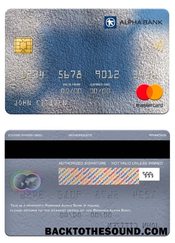 Λήψη Ρουμανία Alpha Τράπεζα Mastercard Δείγμα δείγμα
