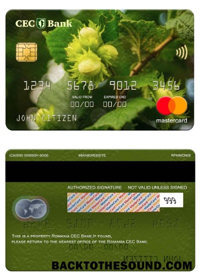 Λήψη Ρουμανία CEC Τράπεζα Mastercard Δείγμα προσχέδιο