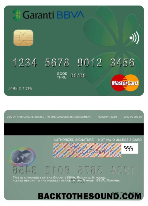 Λήψη Ρουμανία Garanti BBVA Mastercard Δείγμα προεπισκόπηση