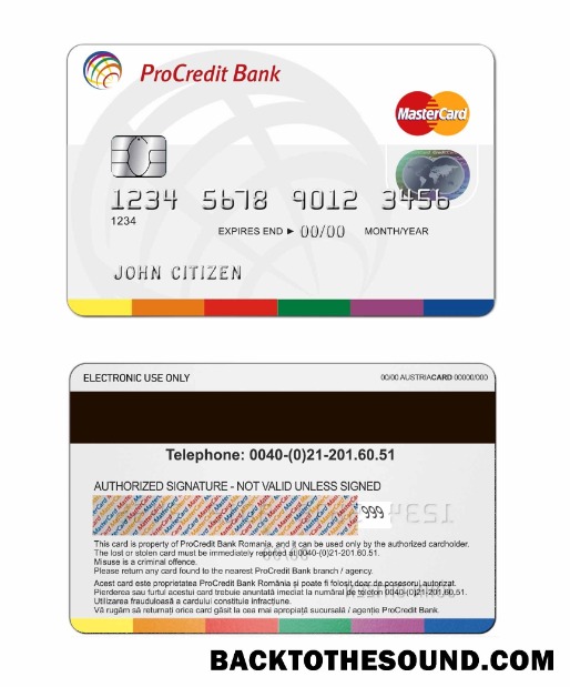 Λήψη Ρουμανία ProCredit Τράπεζα Mastercard Δείγμα προεπισκόπηση