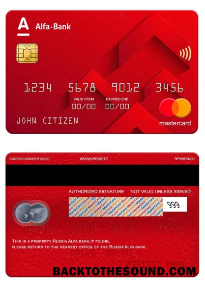 Λήψη Ρωσία Alfa Τράπεζα Mastercard Δείγμα σχεδιασμό