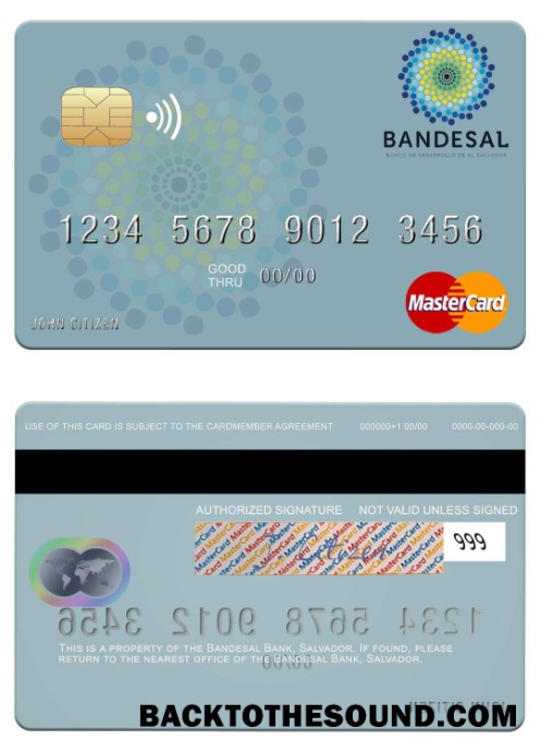 Λήψη Salvador Bandesal Τράπεζα Mastercard Δείγμα σχεδιασμό