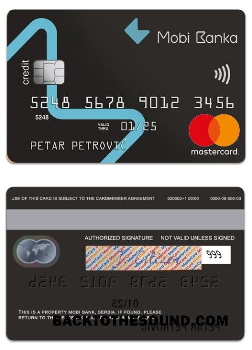 Λήψη Σερβία Mobi Τράπεζα Mastercard Δείγμα προεπισκόπηση